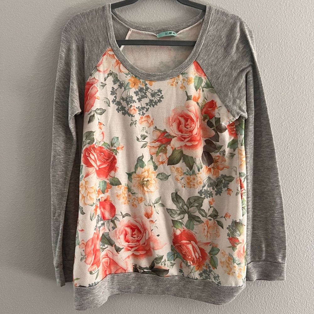Floral light sweater